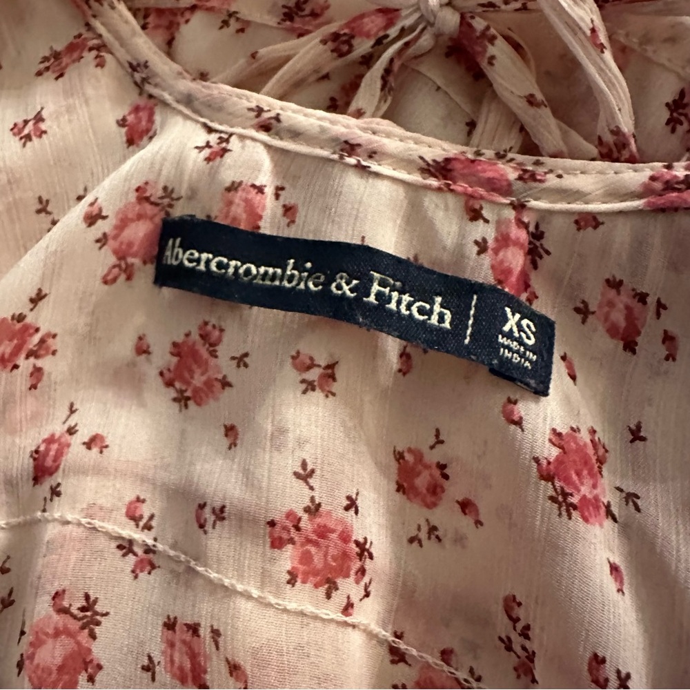 Abercrombie & Fitch Pink Floral Ruffle Camisole - Picture 3 of 3